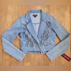 Rock & Roll Denim Fringe Denim Jacket